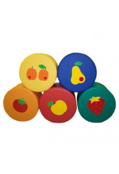 Комплект мягких пуфиков Фрукты